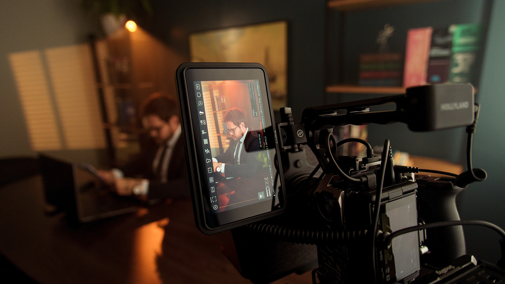 Bastidores de captação de vídeo para uma empresa